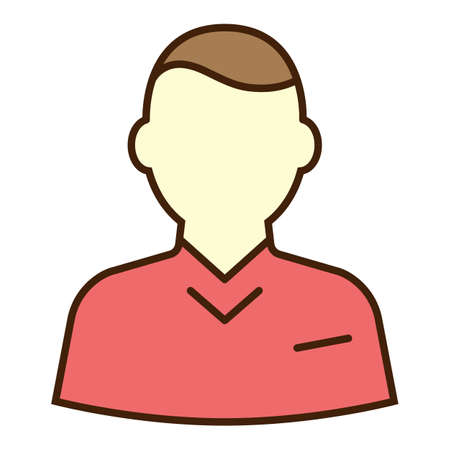 Logo or label man. Line style logotype.のイラスト素材