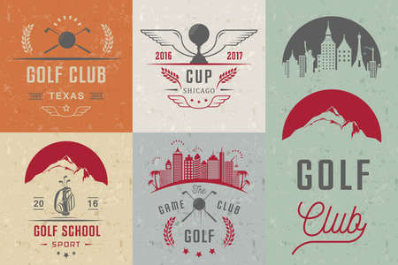 Vector of Vector set of vintage golf - ID:1-77934320 - Royalty Free ...