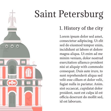 Illustration of Saint-Petersburg. Vector illustration for web pages, banners, posters and postcards.のイラスト素材