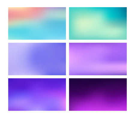 Set of vector blurred backgrounds. The collection covers for your projects. Colored meshes for...