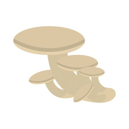 Vector illustration of a mushroom. Colorful icon for food stores, websites and apps.のイラスト素材