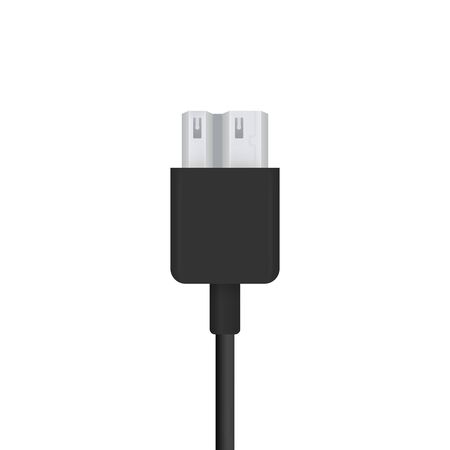 The realistic vector illustration of micro usb 3.0 type-b to adapter. Connector or plug for connecting and charging phones, mobile devices, computers, tv, tablets, and game consoles.のイラスト素材