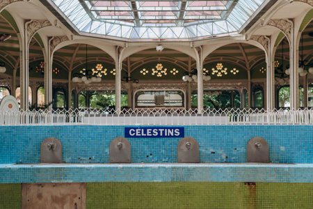 Vichy, France - June 18, 2023: Thermal springs and mineral waters in Vichy, Franceのeditorial素材