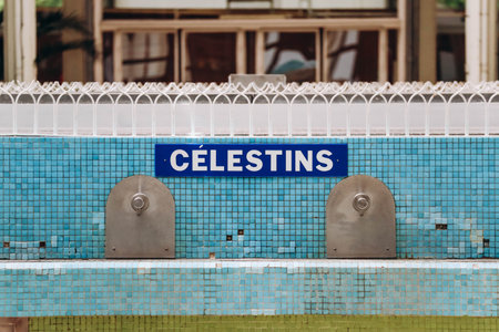 Vichy, France - June 18, 2023: Thermal springs and mineral waters in Vichy, Franceのeditorial素材