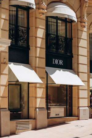 Monaco, Monaco - 25 June 2023: Facade of Dior boutique in Monaco, Monte Carloのeditorial素材
