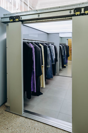 London, United Kingdom - September 25, 2023: Inside the iconic Dover Street Market, an avant-garde...