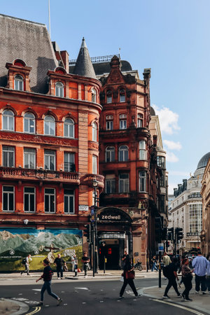 London, United Kingdom - September 25, 2023: beautiful Soho district in the West End of London, on an autumn warm dayのeditorial素材