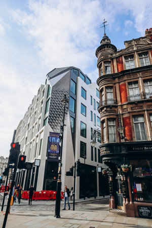 London, United Kingdom - September 25, 2023: beautiful Soho district in the West End of London, on an autumn warm dayのeditorial素材