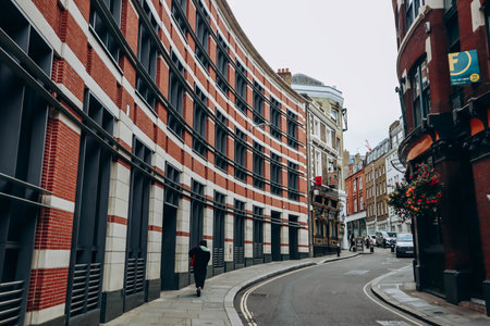 London, United Kingdom - September 25, 2023: beautiful City district in London, on an autumn warm dayのeditorial素材