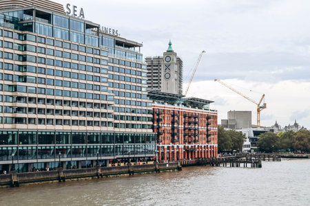 London, United Kingdom - September 25, 2023: View of central London across the Thames Riverのeditorial素材