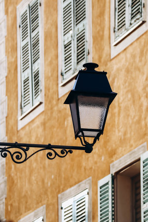 Lovely town center in Menton, south of Franceの写真素材