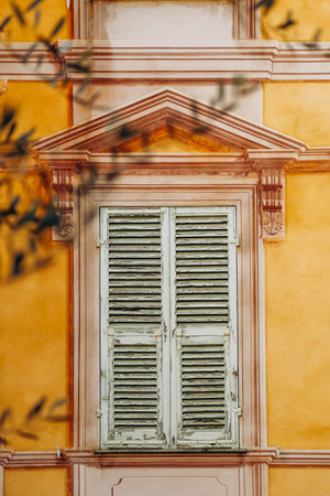 Lovely town center in Menton, south of Franceの写真素材