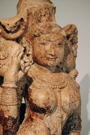 Tree goddess or salabhanjika. Rajastan, India, mid-10th century. Marble, traces of polychromy