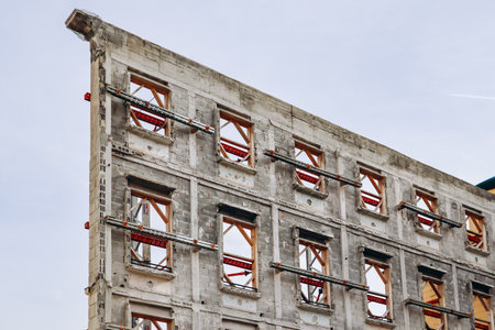 Nice, France - February 24, 2024: The old Saint-Roch hospital, in the Wilson district of Nice, is about to become a huge police hotel which will bring together national and municipal police.のeditorial素材