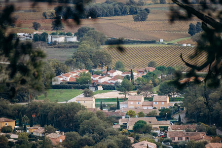 Surroundings of the Saint-Andre chapel in Orris de la Roquebrussanneの写真素材