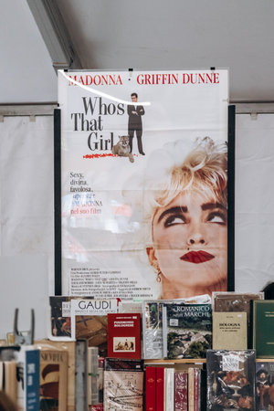Bologna, Italy - October 6, 2024: Vintage movie poster "Who's That Girl?" starring Madonnaのeditorial素材