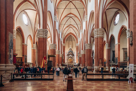 Interior of the Basilica of San Petronio in Bolognaのeditorial素材