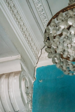 Nice, France - June 29, 2024: Inside the abandoned Villa Cameline, now one of Niceâs best Contemporary Art Venuesの写真素材