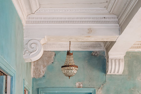 Nice, France - June 29, 2024: Inside the abandoned Villa Cameline, now one of Niceâ€™s best...