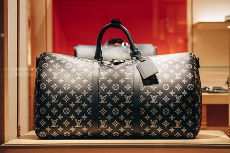 Bologna, Italy - October 6, 2024: Louis Vuitton bag in a boutique windowのeditorial素材