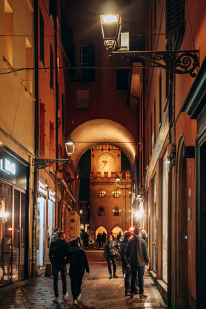Bologna, Italy - October 6, 2024: Street and architecture in the center of Bolognaのeditorial素材