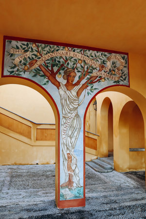 Lovely town center in Menton, south of Franceのeditorial素材