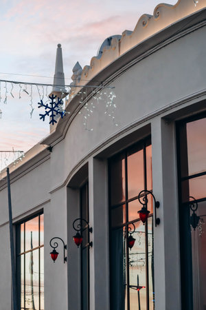Menton, France - 6 January, 2024: The famous casino in the center of Menton, in the south of Franceのeditorial素材