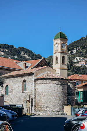 Beaulieu-sur-mer, France - 18.03.2023: View of the old part of Beaulieu-sur-mer, on a sunny day in the south of Franceの写真素材