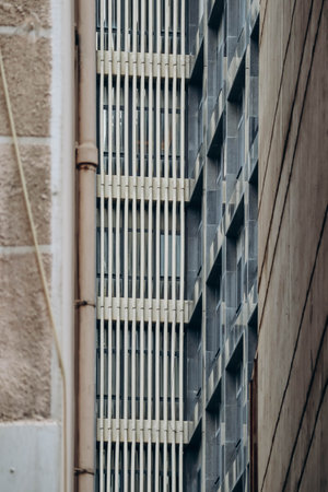 Beautiful, imperfect, authentic and graphic facades of Beirut (close-up)の写真素材