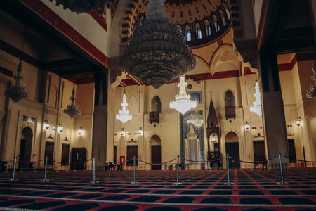 Inside the Mohammad Al-Amin Mosque, a Sunni Muslim mosque located in downtown Beirut.