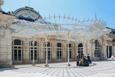 Vichy, France - 18 June 2023: Entrance to the Opera House in the Parc des Resources in Vichy, Franceのeditorial素材