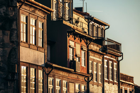 Charming facades in the center of Porto, Portugal