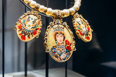 Paris, France - 23 February 2025: Dolce Gabbana exhibition at Grand Palais, gathering for the first time the unique creations of the luxury fashion houseのeditorial素材