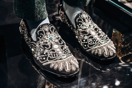 Paris, France - 23 February 2025: Dolce Gabbana exhibition at Grand Palais, gathering for the first time the unique creations of the luxury fashion houseのeditorial素材