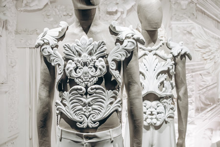 Paris, France - 23 February 2025: Dolce Gabbana exhibition at Grand Palais, gathering for the first time the unique creations of the luxury fashion houseのeditorial素材