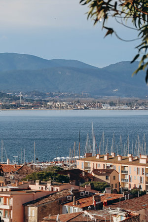 View of Saint-Tropez on a sunny winter day