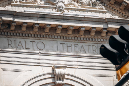 Montreal, Canada - August 12, 2025: Historic Rialto Theatre facade, cultural landmark in Mile End...