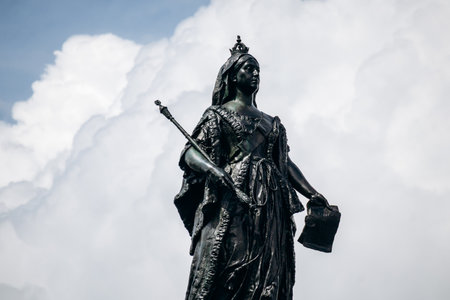 Ottawa, Canada - August 13, 2025: View of the Queen Victoria Monument on Parliament Hillのeditorial素材