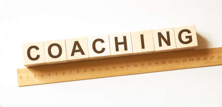 COACHING Concept With Wooden Rulerの写真素材