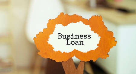 figure of a tree with text BUSINESS LOAN inside the foliage. Business conceptの写真素材