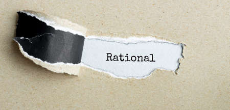 Word RATIONAL made with wood building blocksの写真素材