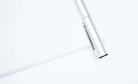 stack of envelopes on a gray tableの写真素材