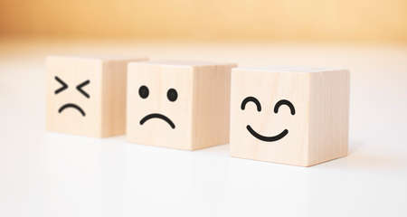 Customer service evaluation and satisfaction survey concepts.の写真素材