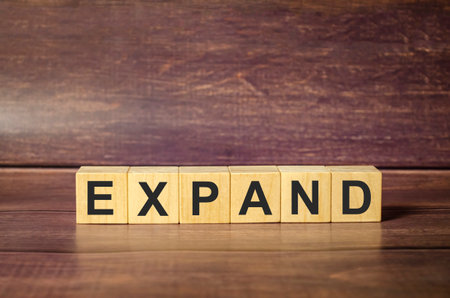EXPAND word made with building blocks. business conceptの写真素材