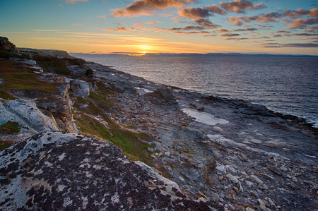 On the edge of the earth. Cape Kekursky. The coast of the Arctic Oceanの写真素材