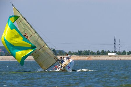 NOVOSIBIRSK,RUSSIA-JULY12:Sailing Regatta, Inter-regional competition to support children's sailing...
