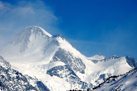 glacier high in the mountains in the Altaiの写真素材
