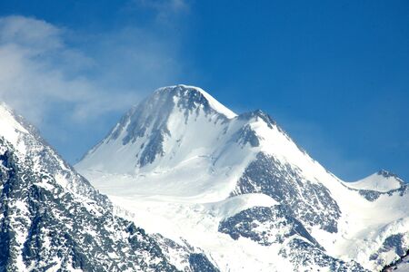 glacier high in the mountains in the Altaiの写真素材