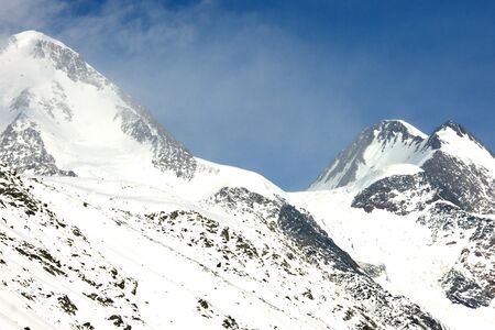 glacier high in the mountains in the Altaiの写真素材
