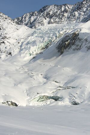 glacier high in the mountains in the Altaiの写真素材